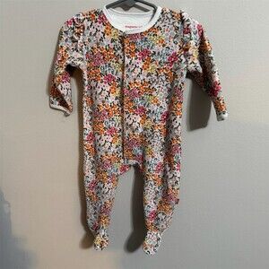 Magnetic Me Footie Sleeper Baby Girls 3-6 Months Multicolor Ditsy Floral